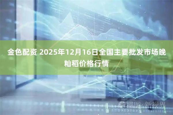 金色配资 2025年12月16日全国主要批发市场晚籼稻价格行情